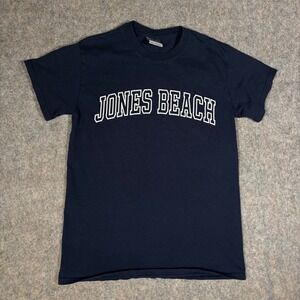 MV Sport Jones Beach‎ NY T-Shirt Mens S Navy Blue Long Island Graphic Tee 9099